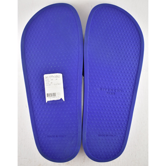 Givenchy Paris Blue Red Logo Rubber Pool Slide Sandal Flip Flop Flat 44 11 main image 10